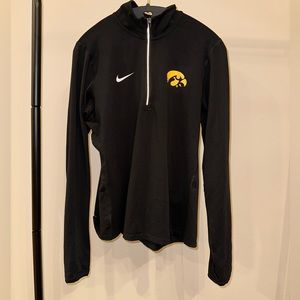 NIKE l Zip Up Mock Neck | Black Activewear Track Jacket Women's Size M |Gym look